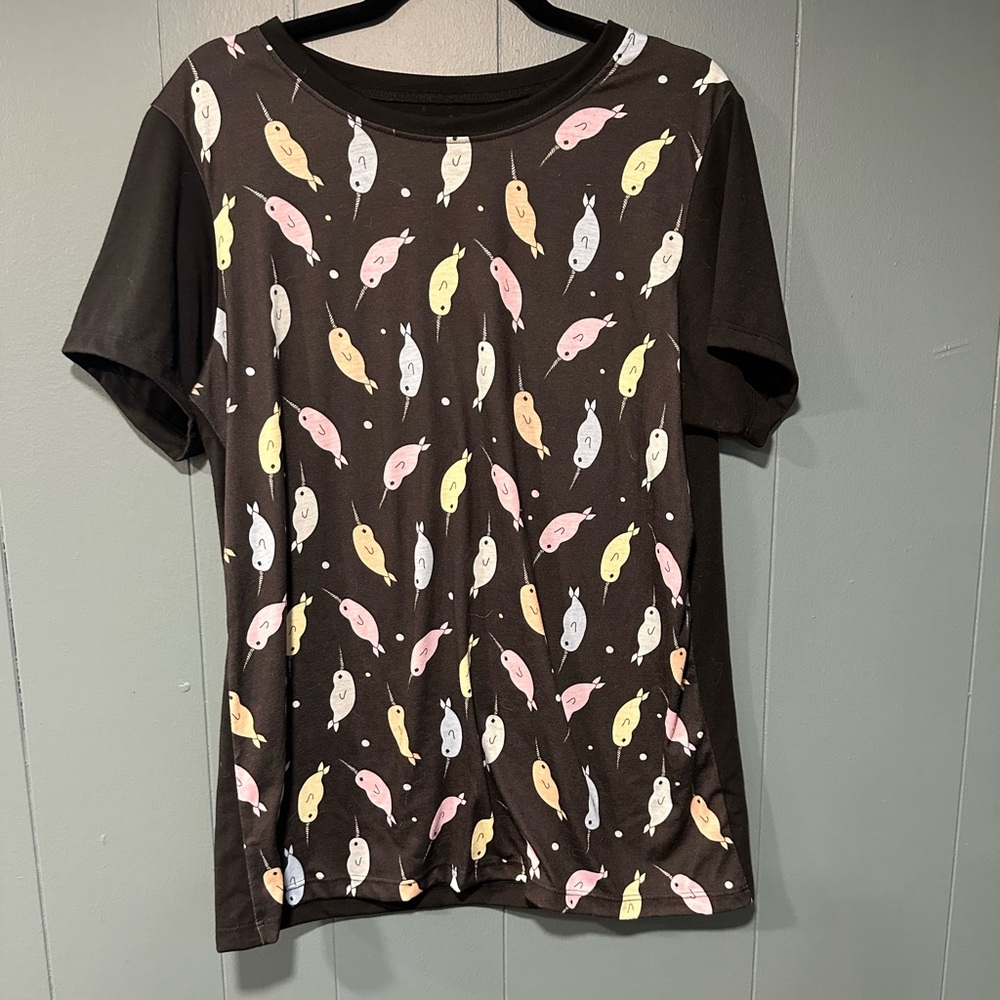 Black matter narwhale tshirt